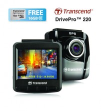 Transcend DrivePro 220 Dashcams Car Video Recorder Wifi GPS - TS16GDP220M (FREE 16GB Micro SD + Suction Mount) 